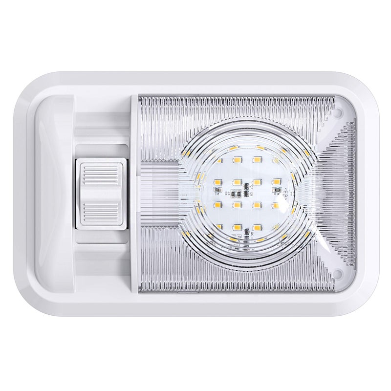 Leisure LED 12V Led RV Ceiling Dome Light RV Interior Lighting for Trailer Camper with Switch, Single Dome 300LM - Image 1
